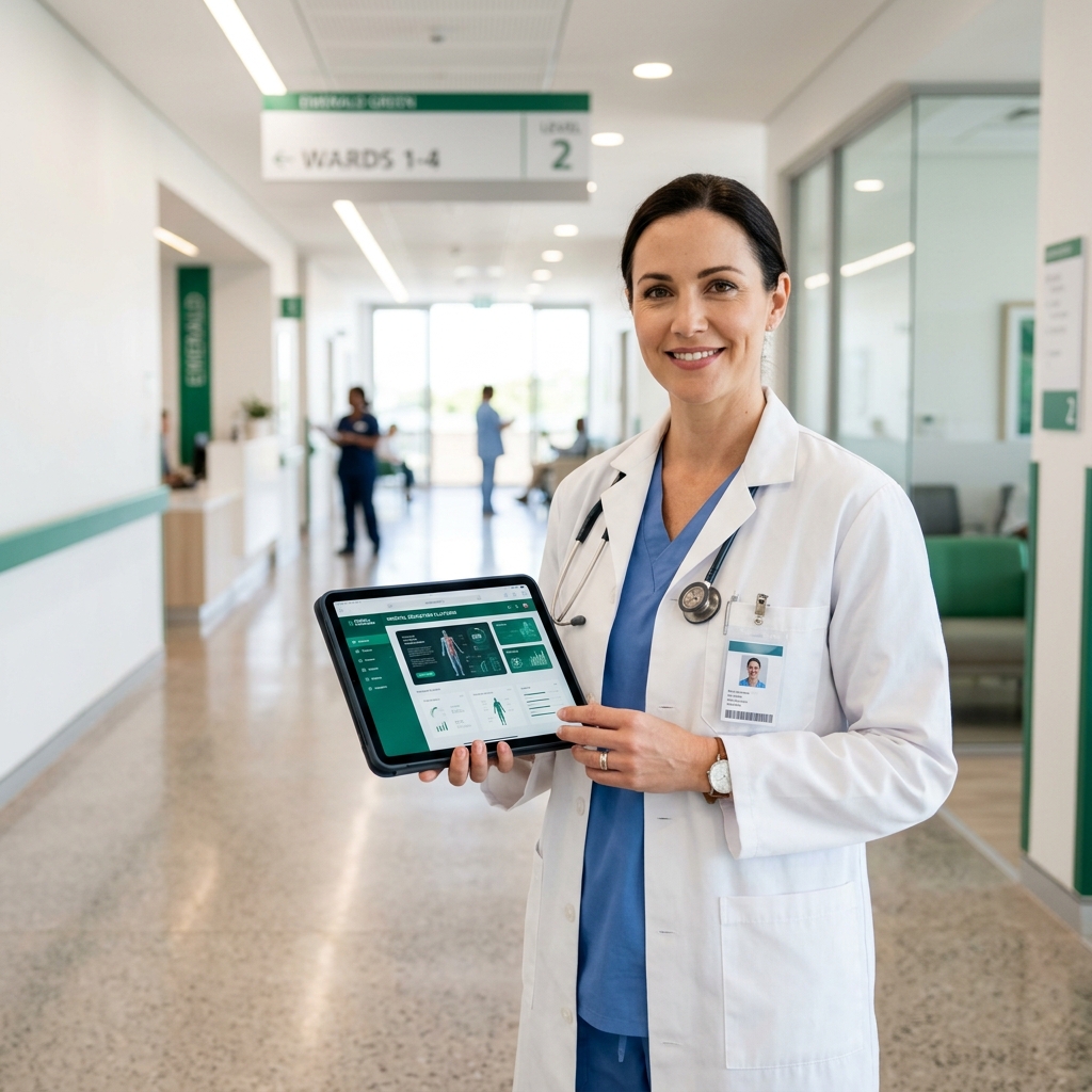 Sağlık Eğitim Platformu — Doktor tablet ile
